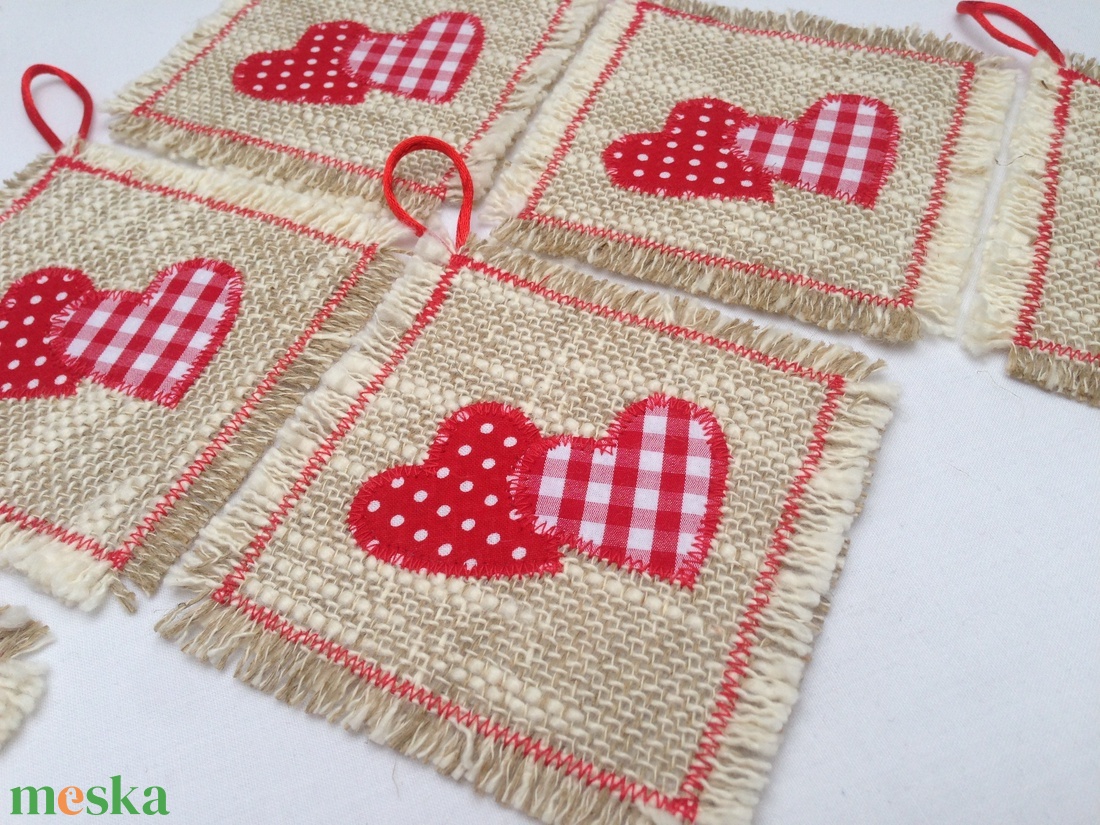 6db Poháralátét vagy függődísz - karácsony - karácsonyi lakásdekoráció - karácsonyi lakásdíszek - Meska.hu