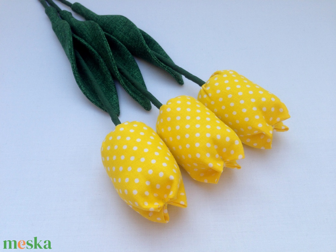 TEXTIL TULIPÁN 3db/csomag(citromsárga apró pöttyös) - otthon & életmód - dekoráció - virágdísz és tartó - csokor & virágdísz - Meska.hu TEXTIL TULIPÁN 3db/csomag(citromsárga apró pöttyös) - otthon & életmód - dekoráció - virágdísz és tartó - csokor & virágdísz - Meska.hu