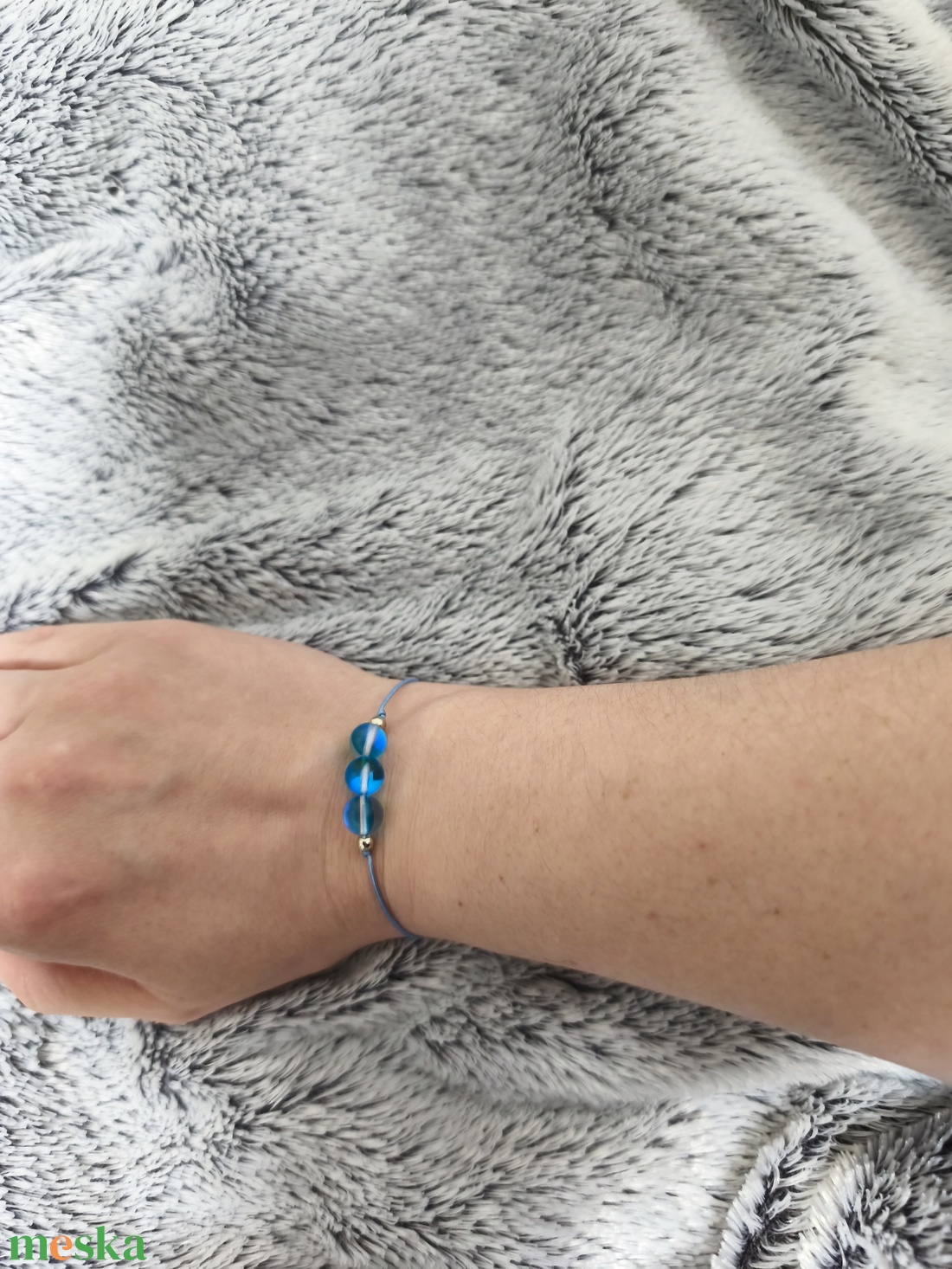 Aura kvarc karkötő  - ékszer - karkötő - ásványkarkötő - Meska.hu