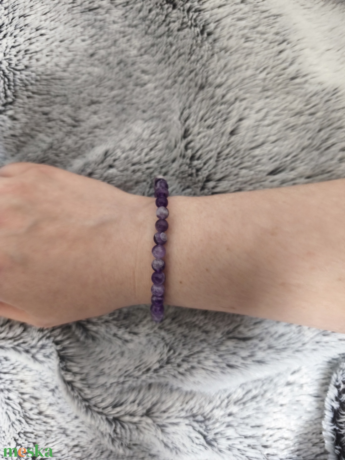 Ametiszt karkötő  - ékszer - karkötő - ásványkarkötő - Meska.hu