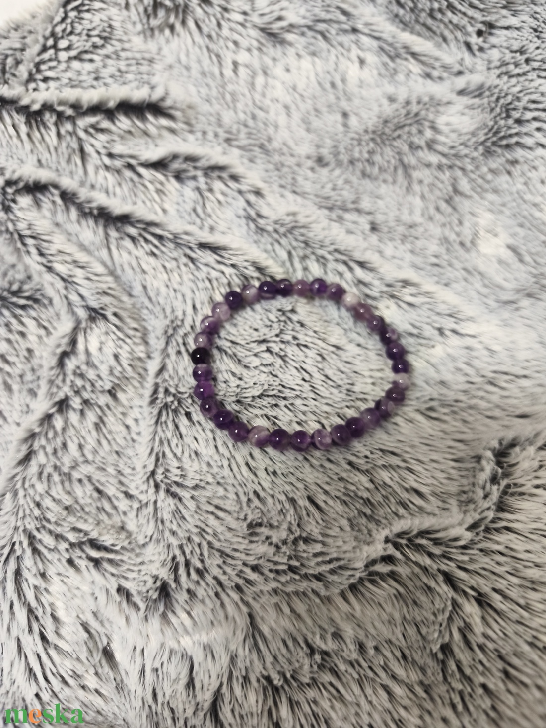 Ametiszt karkötő  - ékszer - karkötő - ásványkarkötő - Meska.hu