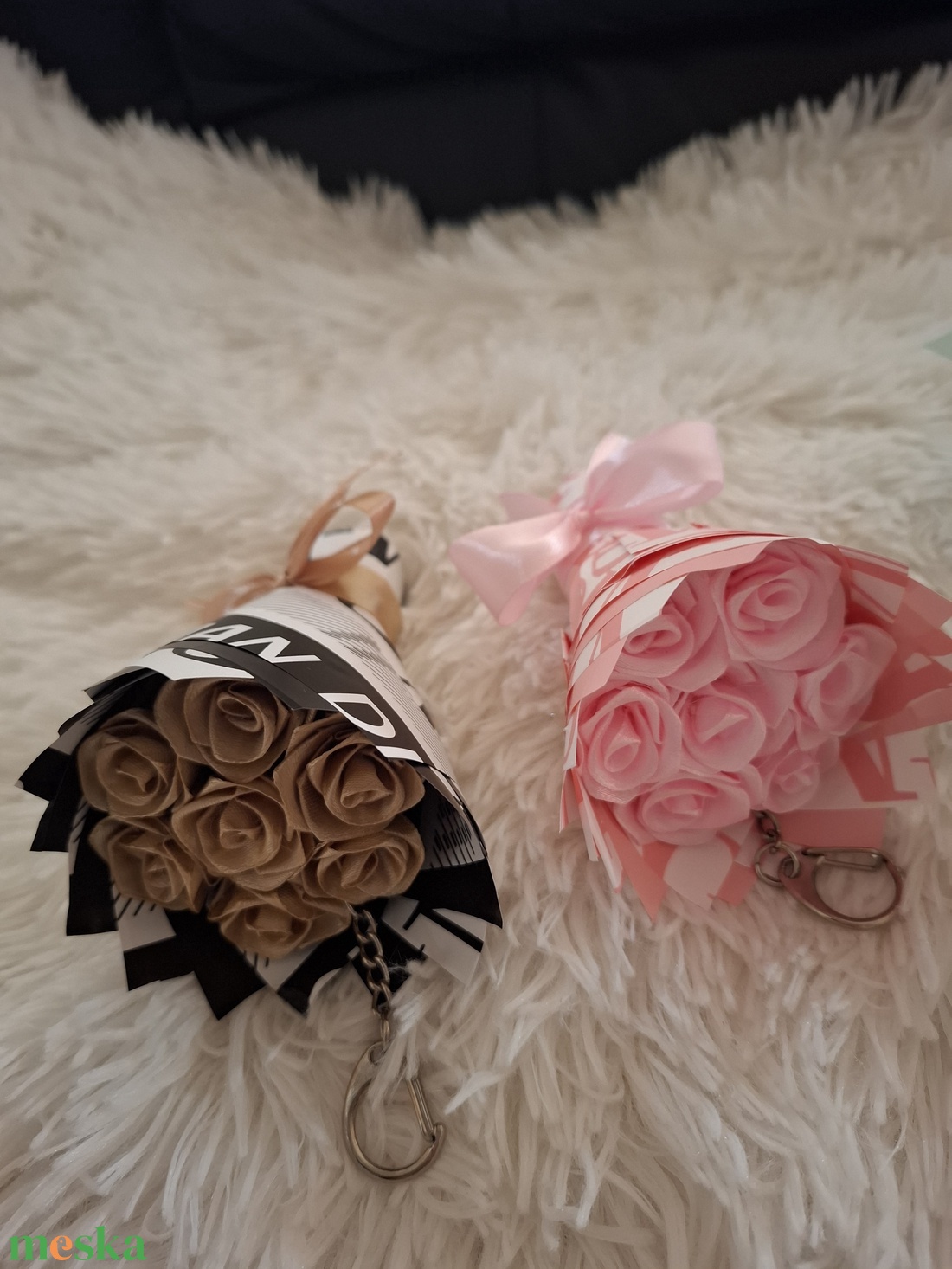 Mini rózsacsokor - táska & tok - kulcstartó & táskadísz - kulcstartó - Meska.hu