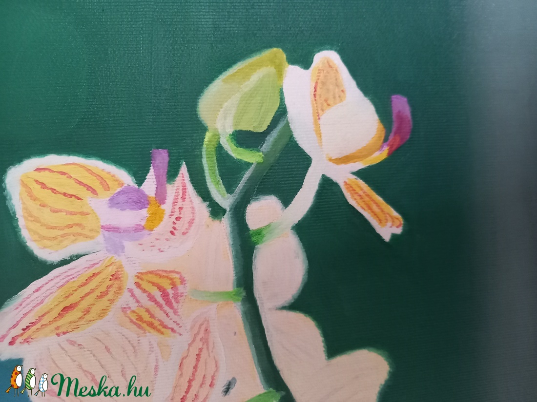 Orchidea-fókuszban olajfestmény - művészet - festmény - olajfestmény - Meska.hu
