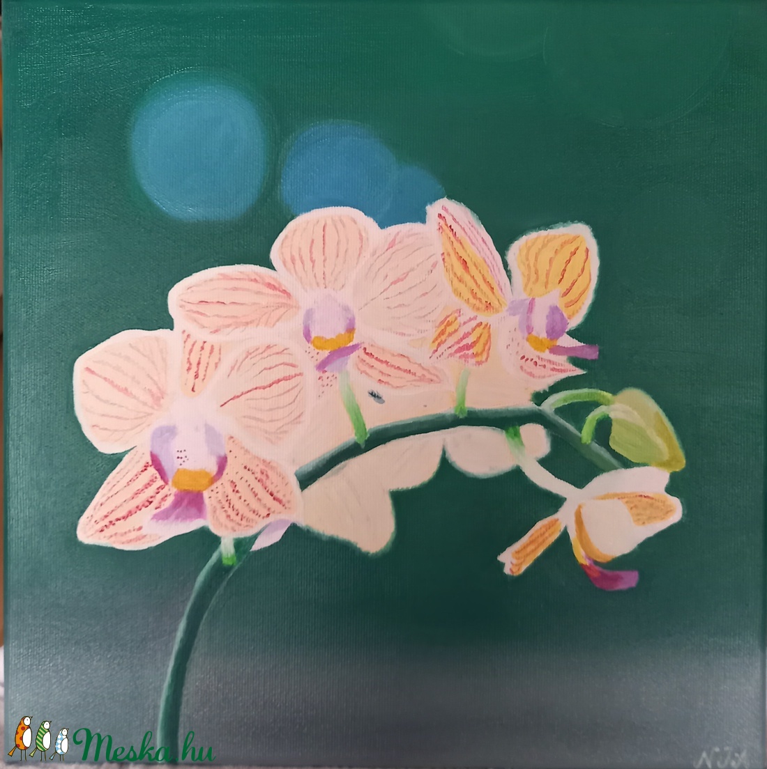 Orchidea-fókuszban olajfestmény - művészet - festmény - olajfestmény - Meska.hu