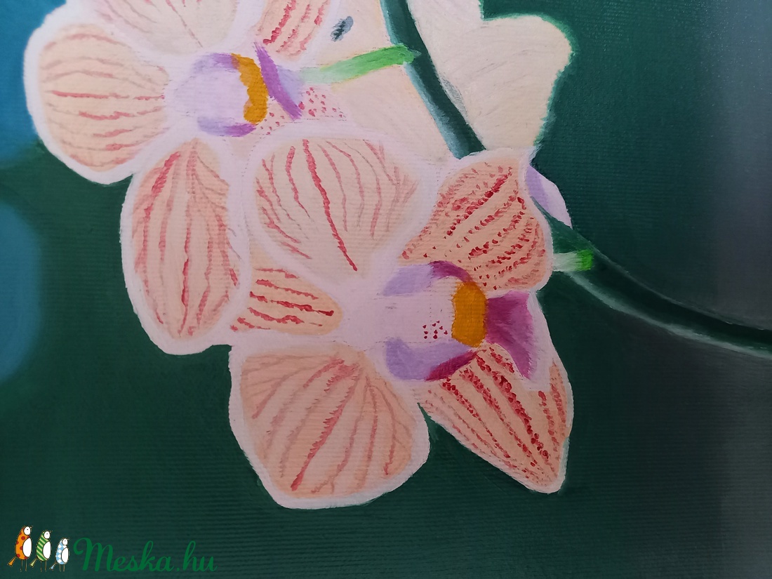 Orchidea-fókuszban olajfestmény - művészet - festmény - olajfestmény - Meska.hu