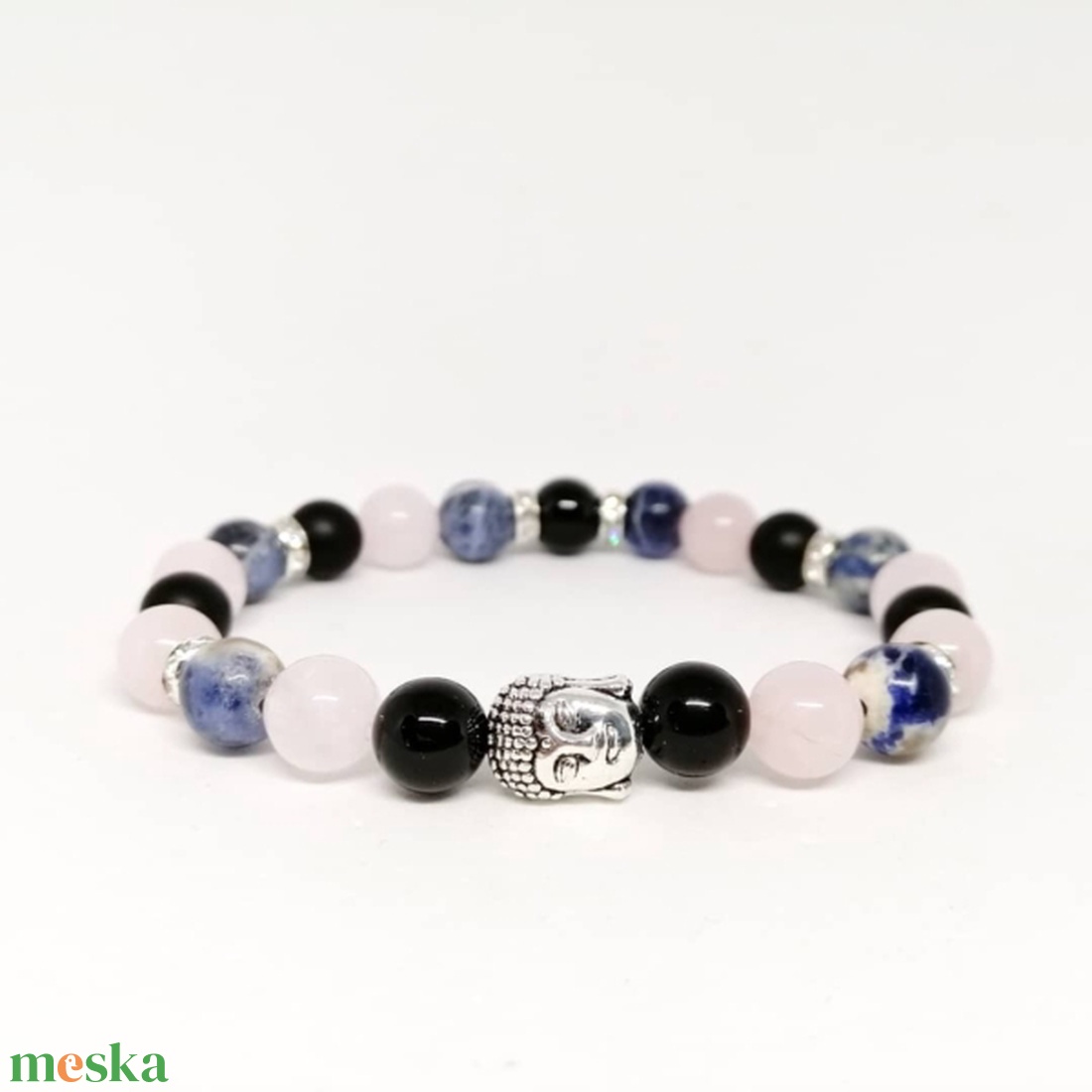 Buddha fejes ásványkarkötő - ékszer - karkötő - ásványkarkötő - Meska.hu