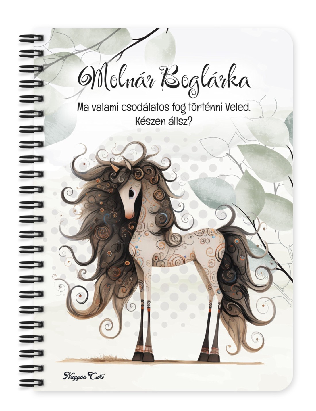 Személyre szabható - Bájos furi lovas mintás A6-os füzet - otthon & életmód - papír, írószer - jegyzetfüzet & napló - Meska.hu