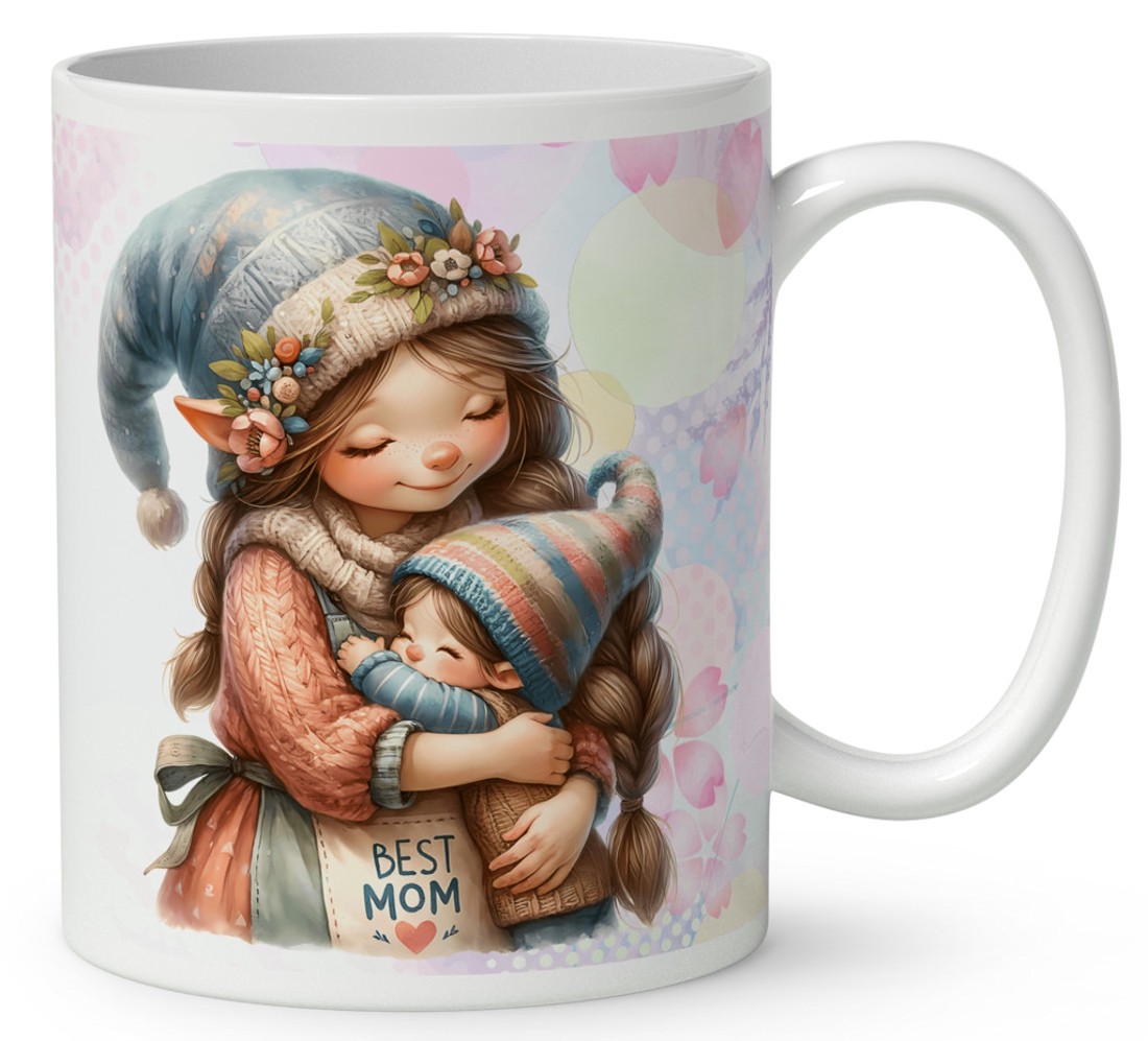 Névvel kérhető - Cuki Anya manó & Kisfia mintás bögre - otthon & életmód - konyhafelszerelés, tálalás - tálalás - bögre & csésze - Meska.hu