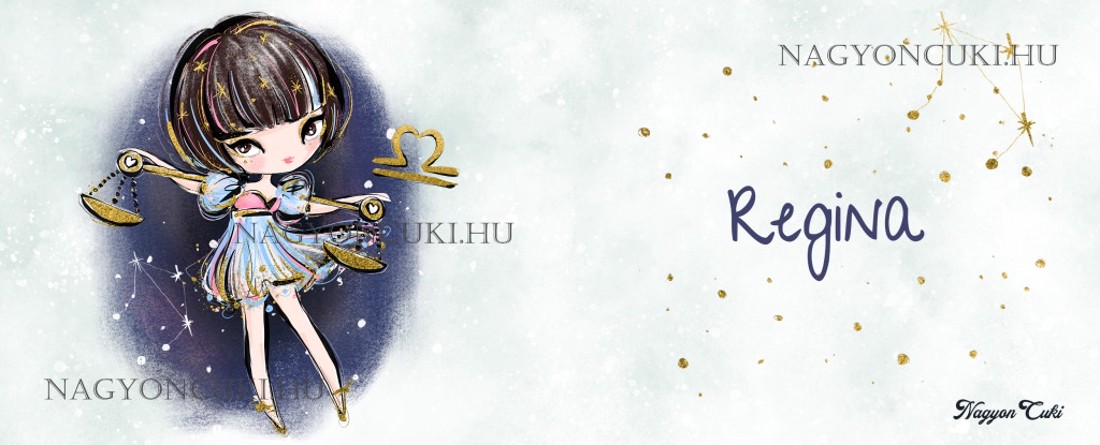 Személyre szabható - Barna hajú Csini Mérleg lány mintás bögre - otthon & életmód - konyhafelszerelés, tálalás - tálalás - bögre & csésze - Meska.hu