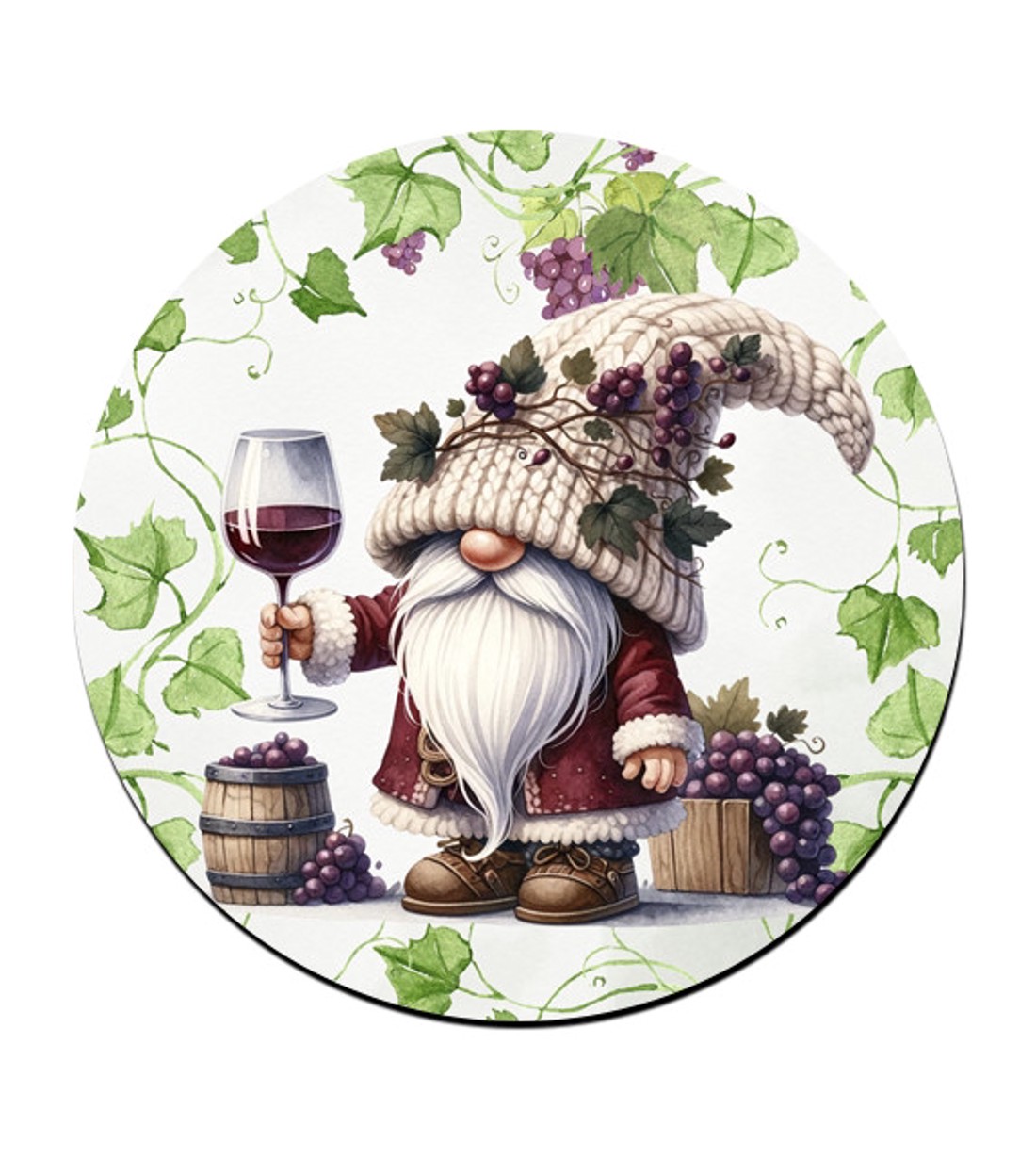 Cuki szüreti borász manó mintás bögre alátét -  - Meska.hu