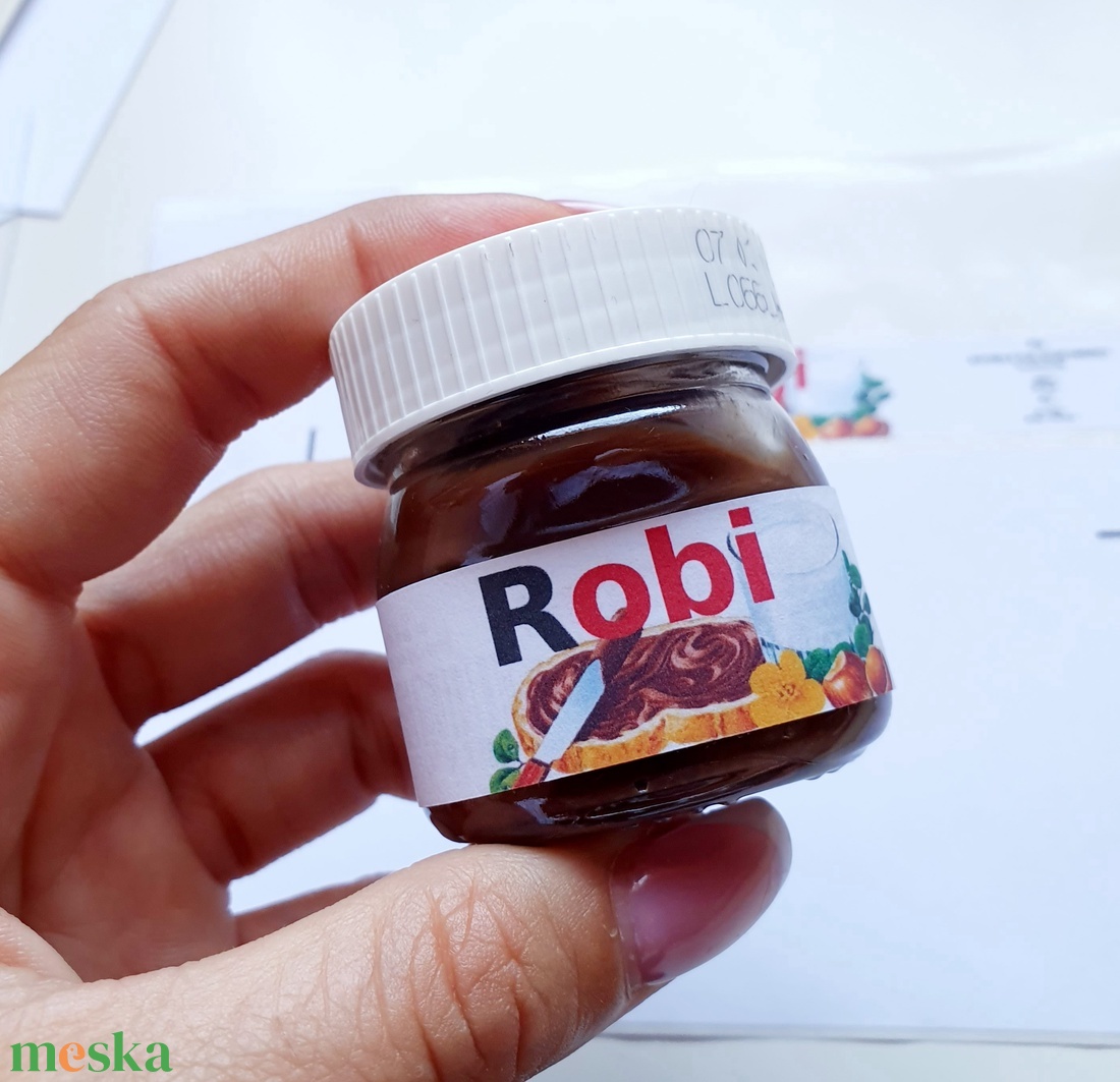 Mini Nutellás üvegre csak MATRICA,  + ALAP SZERKESZTÉSI DÍJ a feliratra: ezt is tedd kosárba a LEÍRÁSBÓL - esküvő - emlék & ajándék - köszönőajándék - Meska.hu