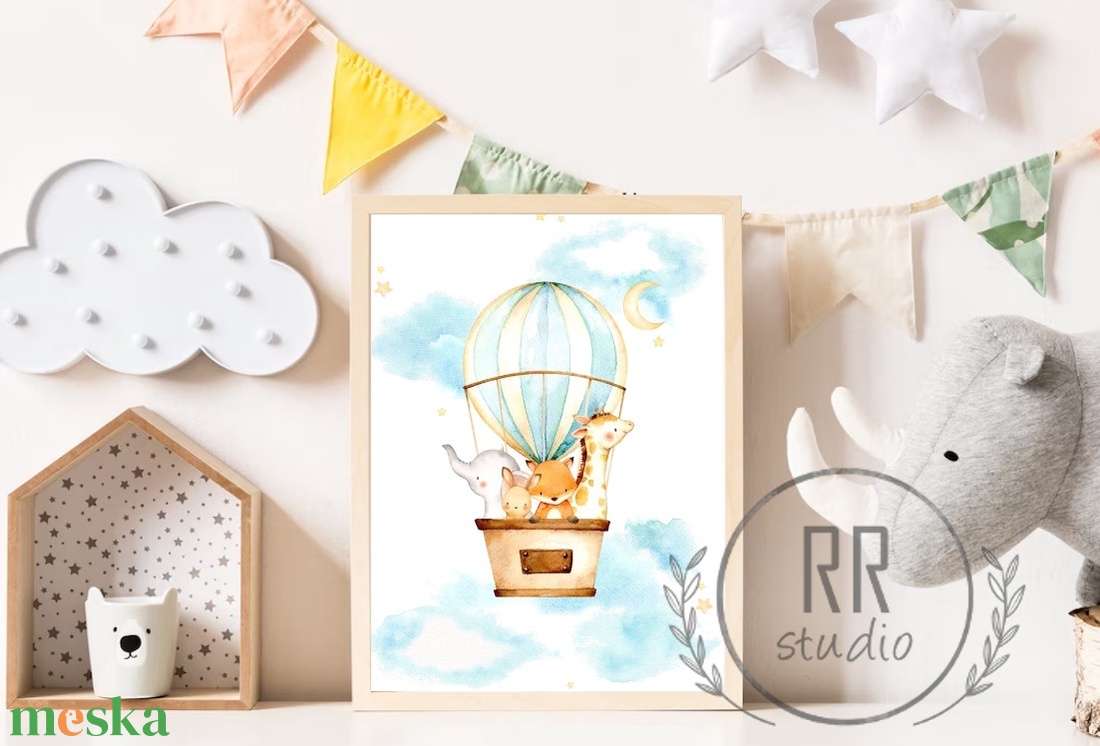 Állatos, hőlégballon, gyerekszoba falikép, keret nélkül - otthon & életmód - babaszoba, gyerekszoba - babaszoba kép - Meska.hu Állatos, hőlégballon, gyerekszoba falikép, keret nélkül - otthon & életmód - babaszoba, gyerekszoba - babaszoba kép - Meska.hu