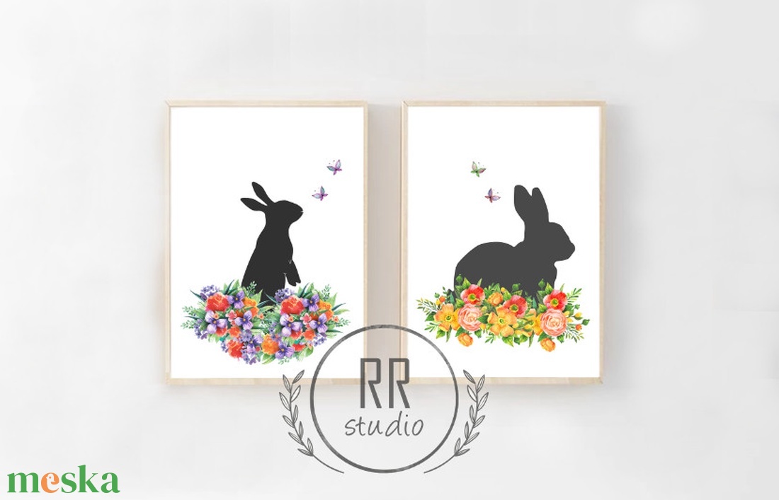 Húsvéti kép szett, 13x18cm, Tavaszi, otthoni dekoráció falikép, KERET NÉLKÜL - otthon & életmód - dekoráció - kép & falikép - poszter - Meska.hu