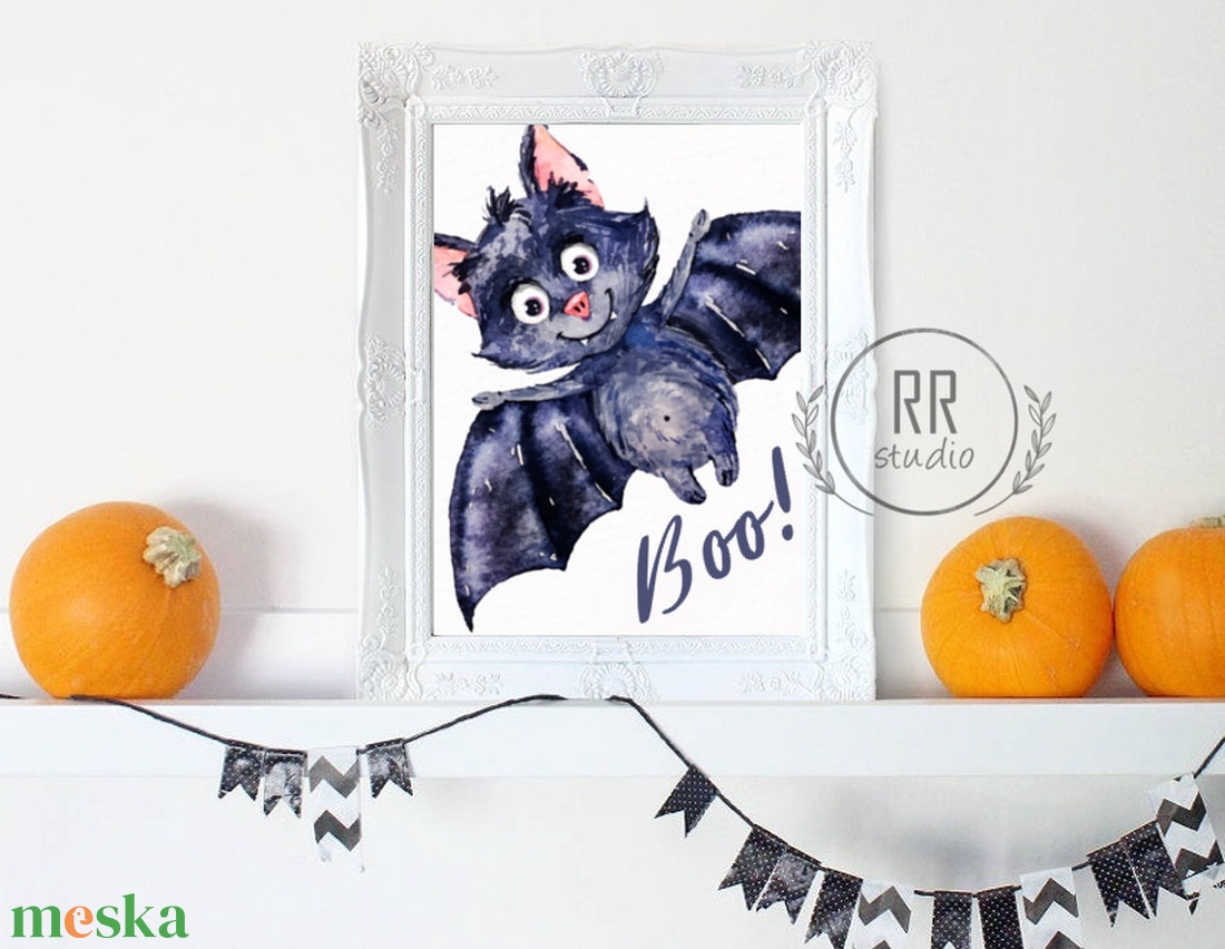 Denevéres, gyerekszoba falikép, őszi dekoráció, halloween party, halloween dekor - otthon & életmód - dekoráció - halloween - halloweeni dekoráció - Meska.hu