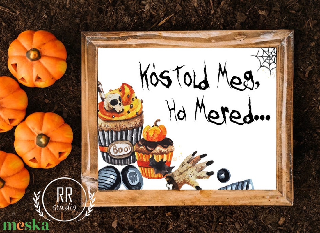 Kóstold meg, Halloween party dekoráció, kiegészítő, falikép,  halloween party, halloween dekor, étel, menü - otthon & életmód - dekoráció - halloween - halloweeni dekoráció - Meska.hu
