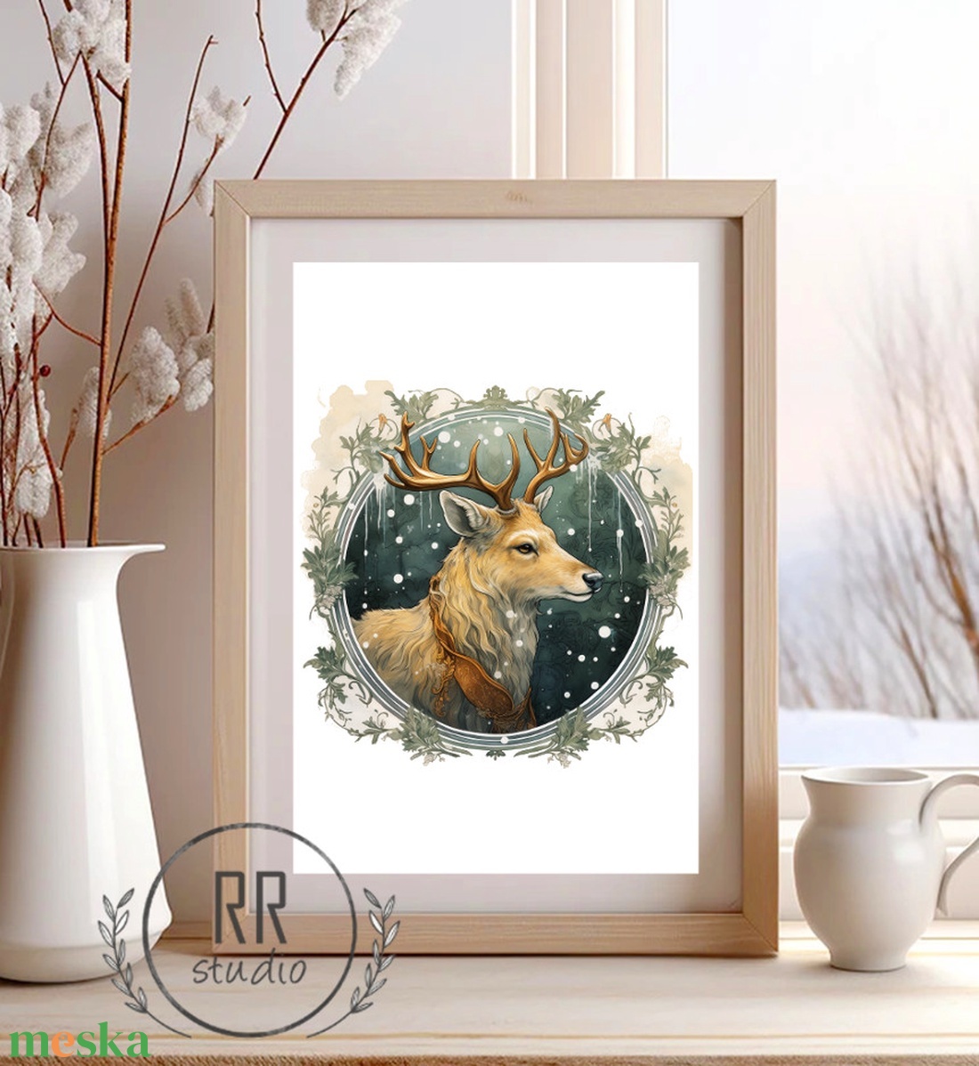 Vintage állatos portré, rajz, festmény, téli falikép, karácsonyi dekoráció, kép, print, szarvas - karácsony - karácsonyi lakásdekoráció - karácsonyi lakásdíszek - Meska.hu Vintage állatos portré, rajz, festmény, téli falikép, karácsonyi dekoráció, kép, print, szarvas - karácsony - karácsonyi lakásdekoráció - karácsonyi lakásdíszek - Meska.hu