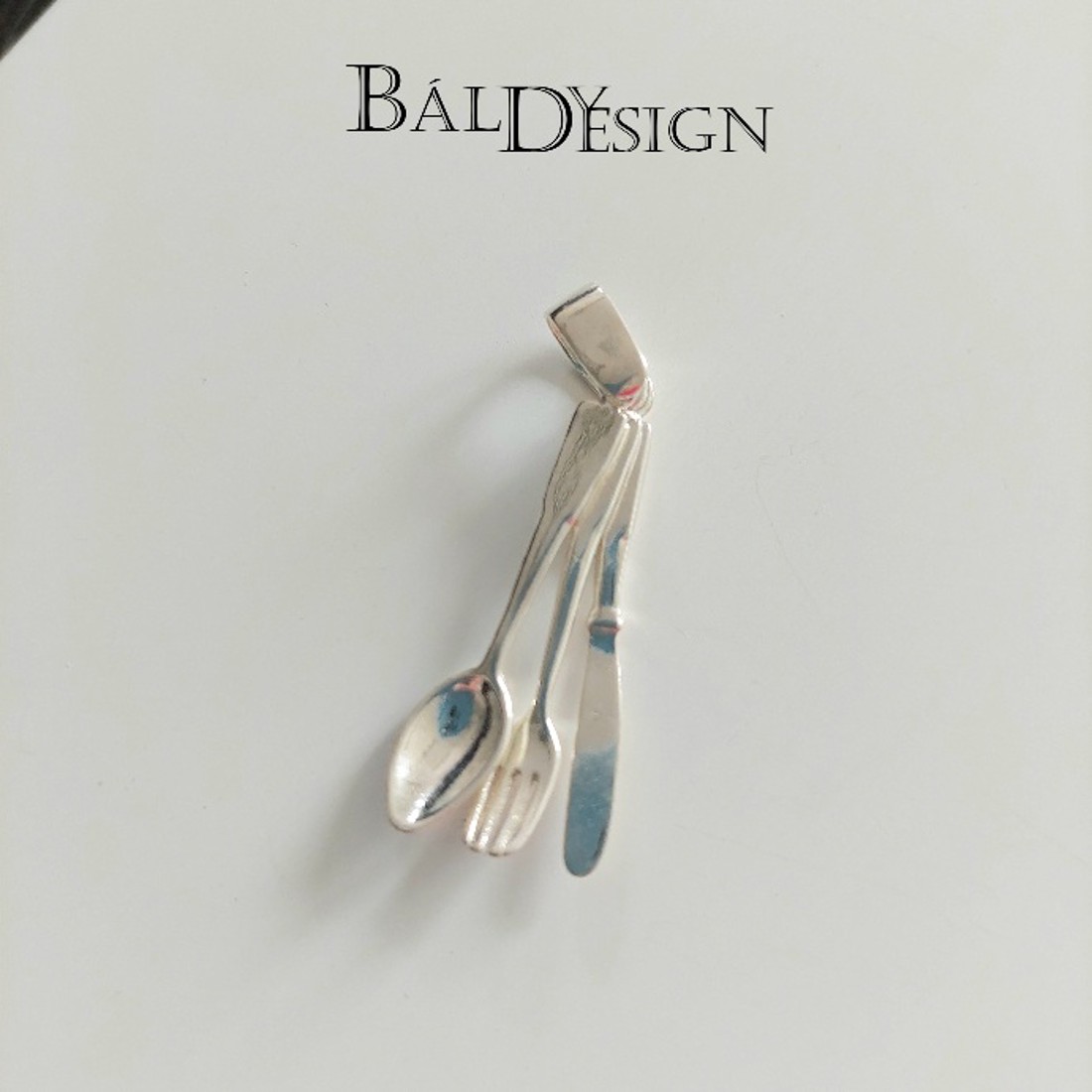 Ezüst evőeszköz medál - ékszer - nyaklánc - medál - Meska.hu