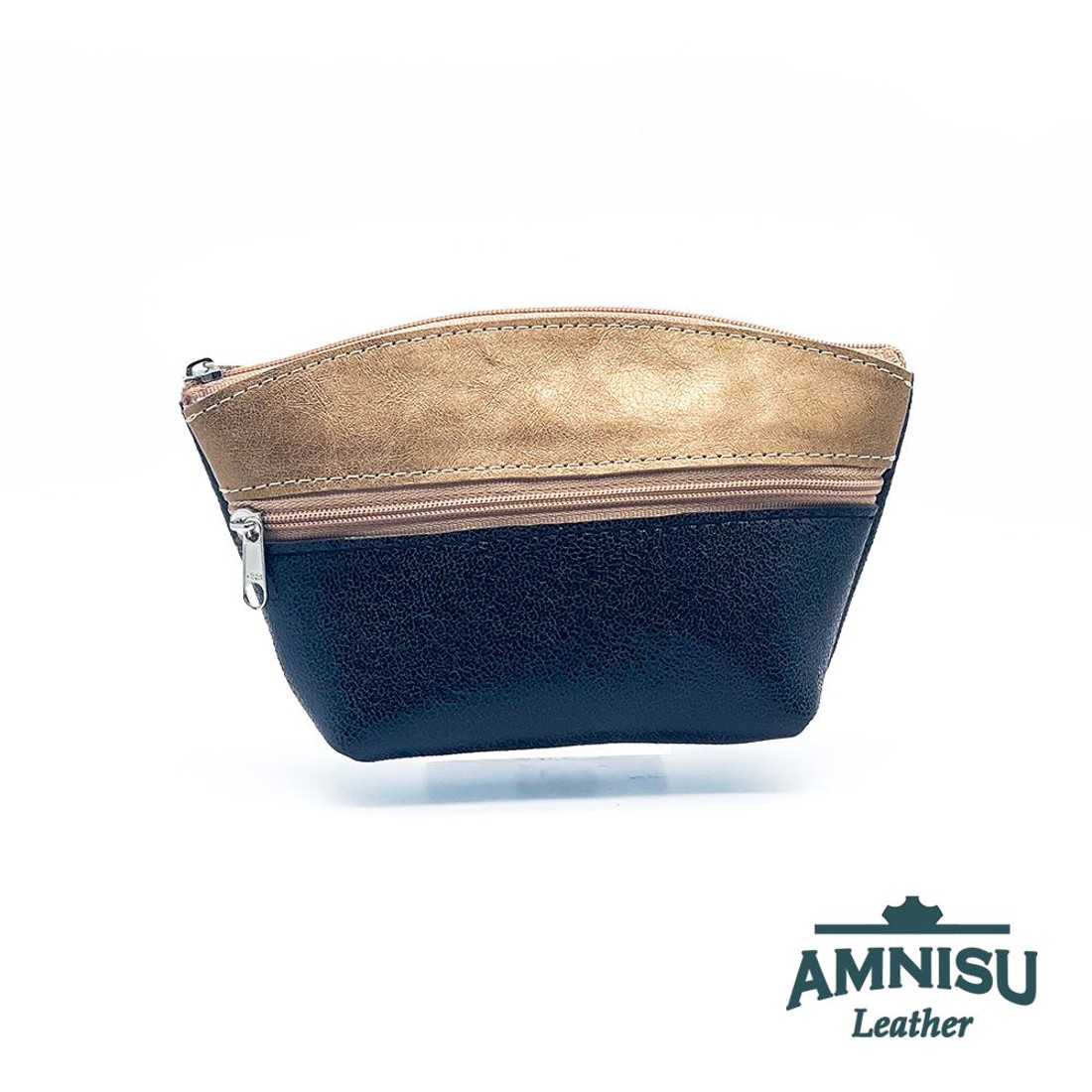 Sötétszürke mintás - sötét arany kettő cipzáras neszeszer I8021 - táska & tok - neszesszer - Meska.hu