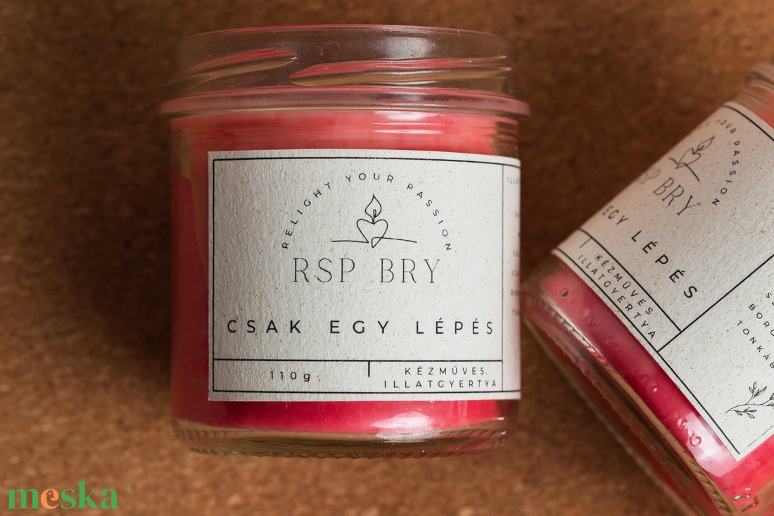 Csak egy lépés kézműves illatgyertya  - otthon & életmód - gyertya, illat, aroma - gyertya - Meska.hu