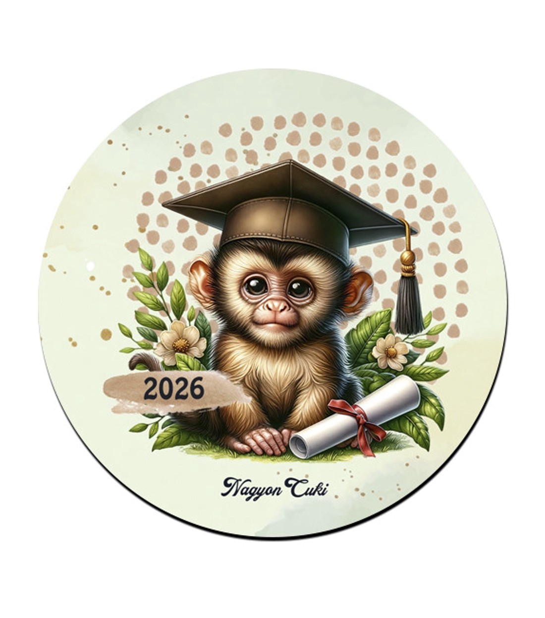 Maki - 2026 évi Ballagásra mintás poháralátét -  - Meska.hu