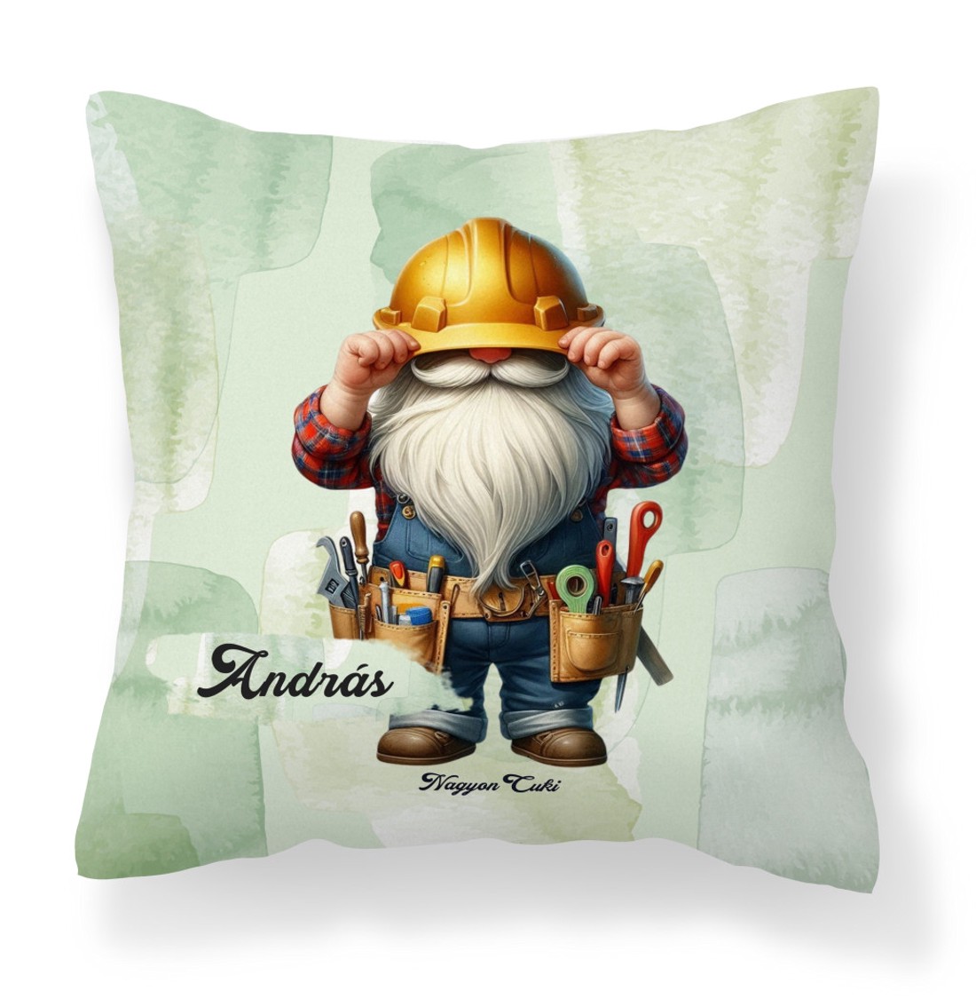 Névvel kérhető - Építész Ezermester manó mintás párna - otthon & életmód - lakástextil - párna & párnahuzat - díszpárna (belsővel együtt) - Meska.hu