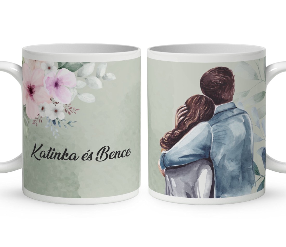 Névvel kérhető - Örökké együtt mintás bögre - otthon & életmód - konyhafelszerelés, tálalás - tálalás - bögre & csésze - Meska.hu