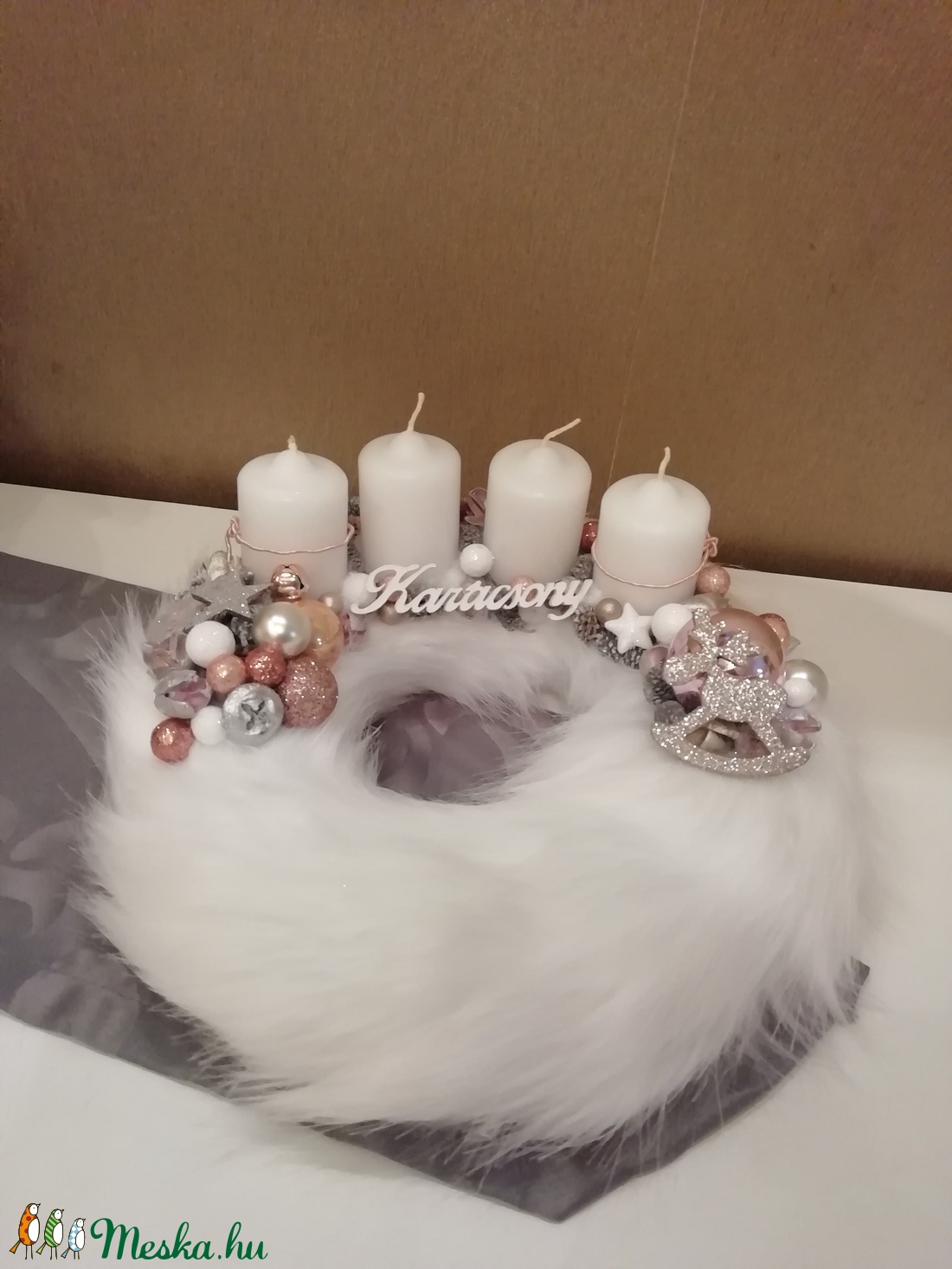 Adventi koszorú  - karácsony - adventi díszek - adventi asztaldísz - Meska.hu