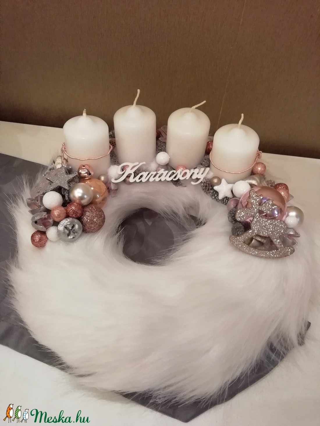 Adventi koszorú  - karácsony - adventi díszek - adventi asztaldísz - Meska.hu