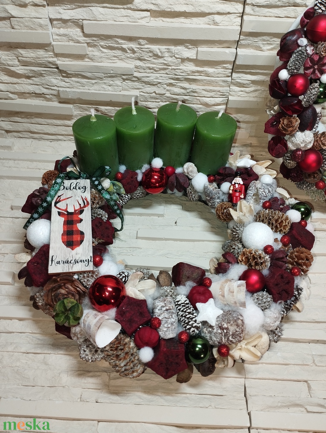 Adventi szett, koszorú és kopogtató - karácsony - adventi díszek - adventi koszorú - Meska.hu Adventi szett, koszorú és kopogtató - karácsony - adventi díszek - adventi koszorú - Meska.hu
