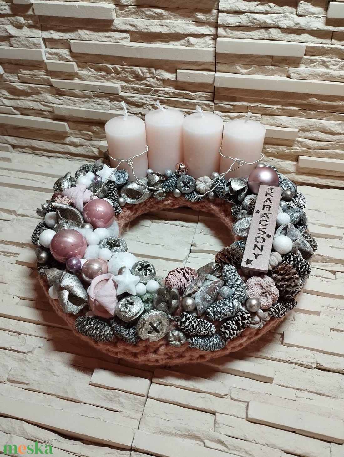 Adventi koszorú  - karácsony - adventi díszek - adventi koszorú - Meska.hu