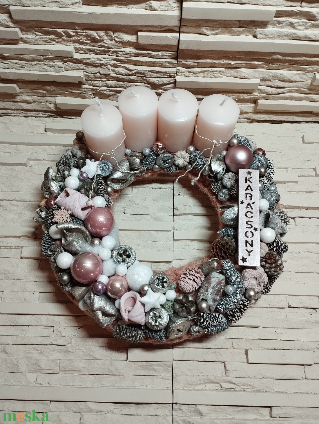 Adventi koszorú  - karácsony - adventi díszek - adventi koszorú - Meska.hu