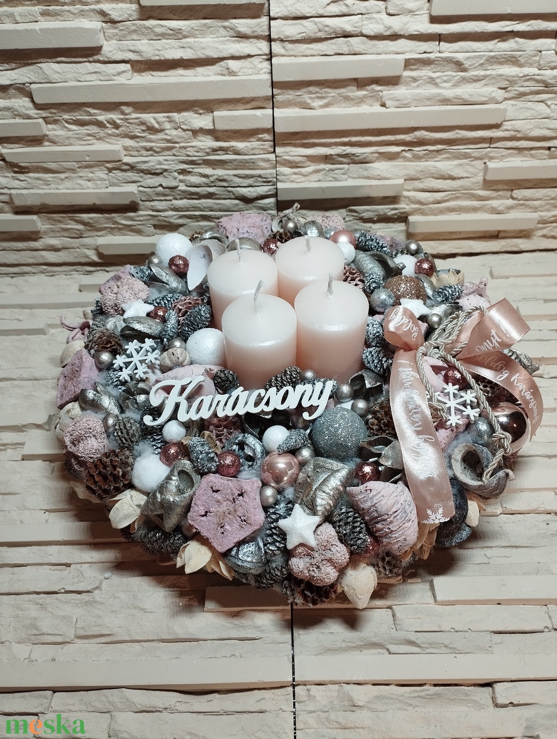 Adventi koszorú  - karácsony - adventi díszek - adventi koszorú - Meska.hu