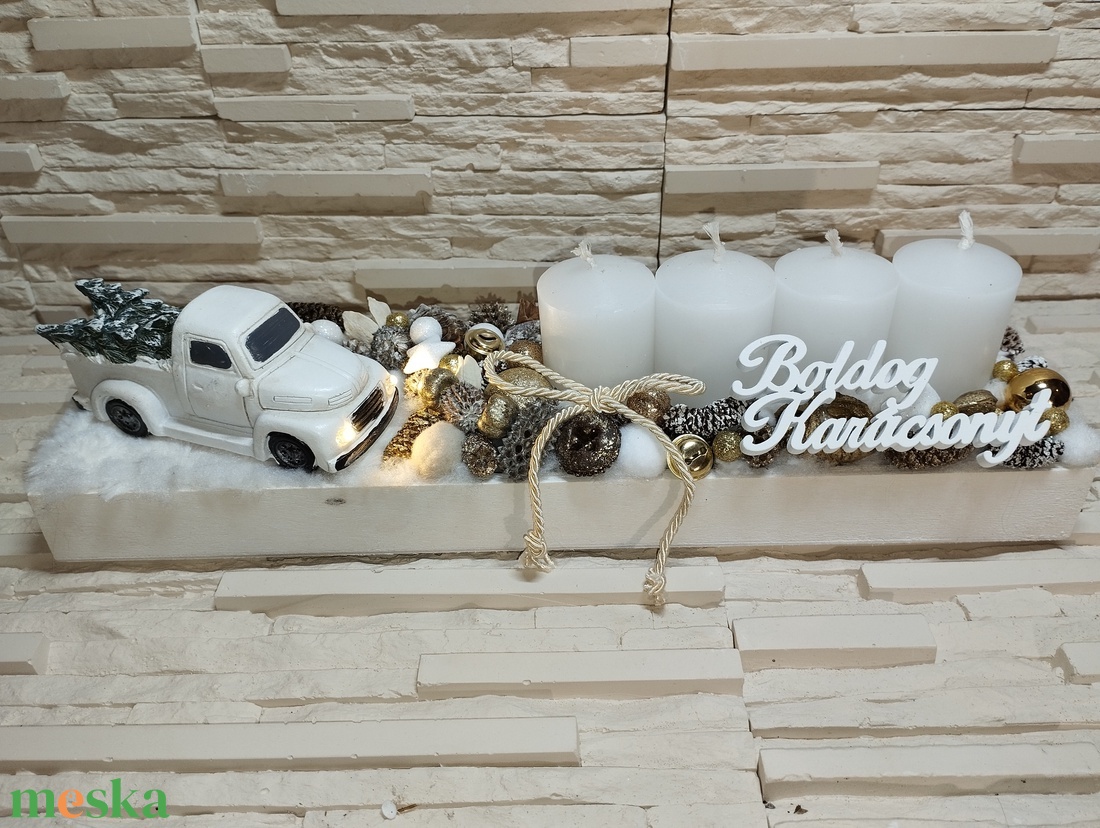 Adventi koszorú  - karácsony - adventi díszek - adventi koszorú - Meska.hu