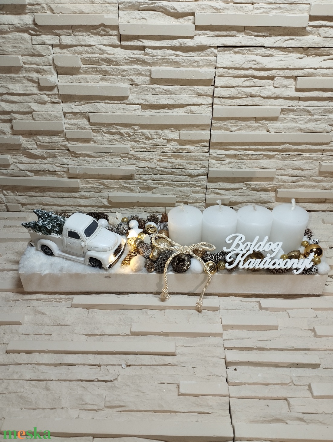 Adventi koszorú  - karácsony - adventi díszek - adventi koszorú - Meska.hu