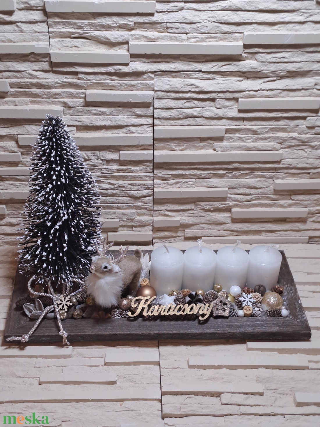 Adventi asztaldísz  - karácsony - adventi díszek - adventi asztaldísz - Meska.hu