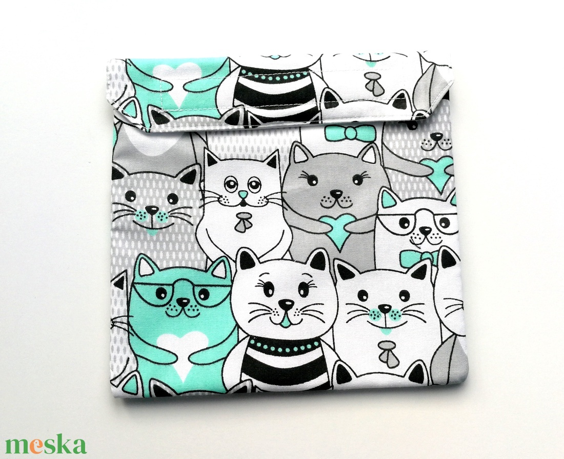 Menta cicás snackbag, tépőzáras uzsitasak, vízhatlan szendvicstartó, uzsonnás tasak, mintás szendvics tartó újraszalvéta - táska & tok - uzsonna- & ebéd tartó - szendvics csomagoló - Meska.hu Menta cicás snackbag, tépőzáras uzsitasak, vízhatlan szendvicstartó, uzsonnás tasak, mintás szendvics tartó újraszalvéta - táska & tok - uzsonna- & ebéd tartó - szendvics csomagoló - Meska.hu