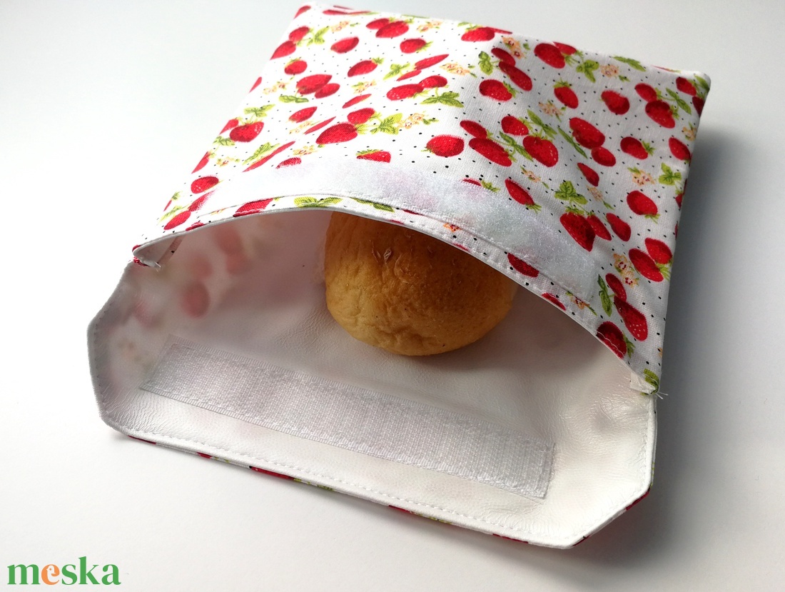 1 db epres snackbag, tépőzáras uzsitasak, vízhatlan szendvicstartó, uzsonnás tasak, szendvics tartó újraszalvéta - táska & tok - uzsonna- & ebéd tartó - szendvics csomagoló - Meska.hu