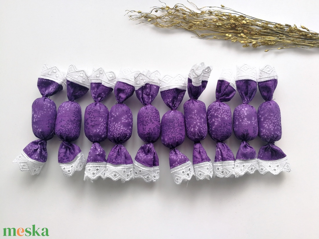 10 db karácsonyi textil szaloncukor dísz - karácsonyi szaloncukor - dekor szaloncukor  - karácsony - karácsonyi lakásdekoráció - ünnepi asztaldekoráció - Meska.hu