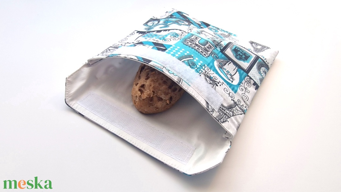 Cicás és bicklis snackbag, tépőzáras uzsitasak, vízhatlan szendvicstartó, uzsonnás tasak, szendvics tartó újraszalvéta - táska & tok - uzsonna- & ebéd tartó - szendvics csomagoló - Meska.hu