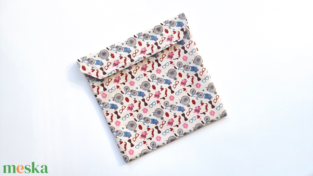 Baglyos, biciklis, snackbag, tépőzáras uzsitasak, vízhatlan szendvicstartó, uzsonnás tasak, uzsonnás szendvics tartó - táska & tok - uzsonna- & ebéd tartó - szendvics csomagoló - Meska.hu