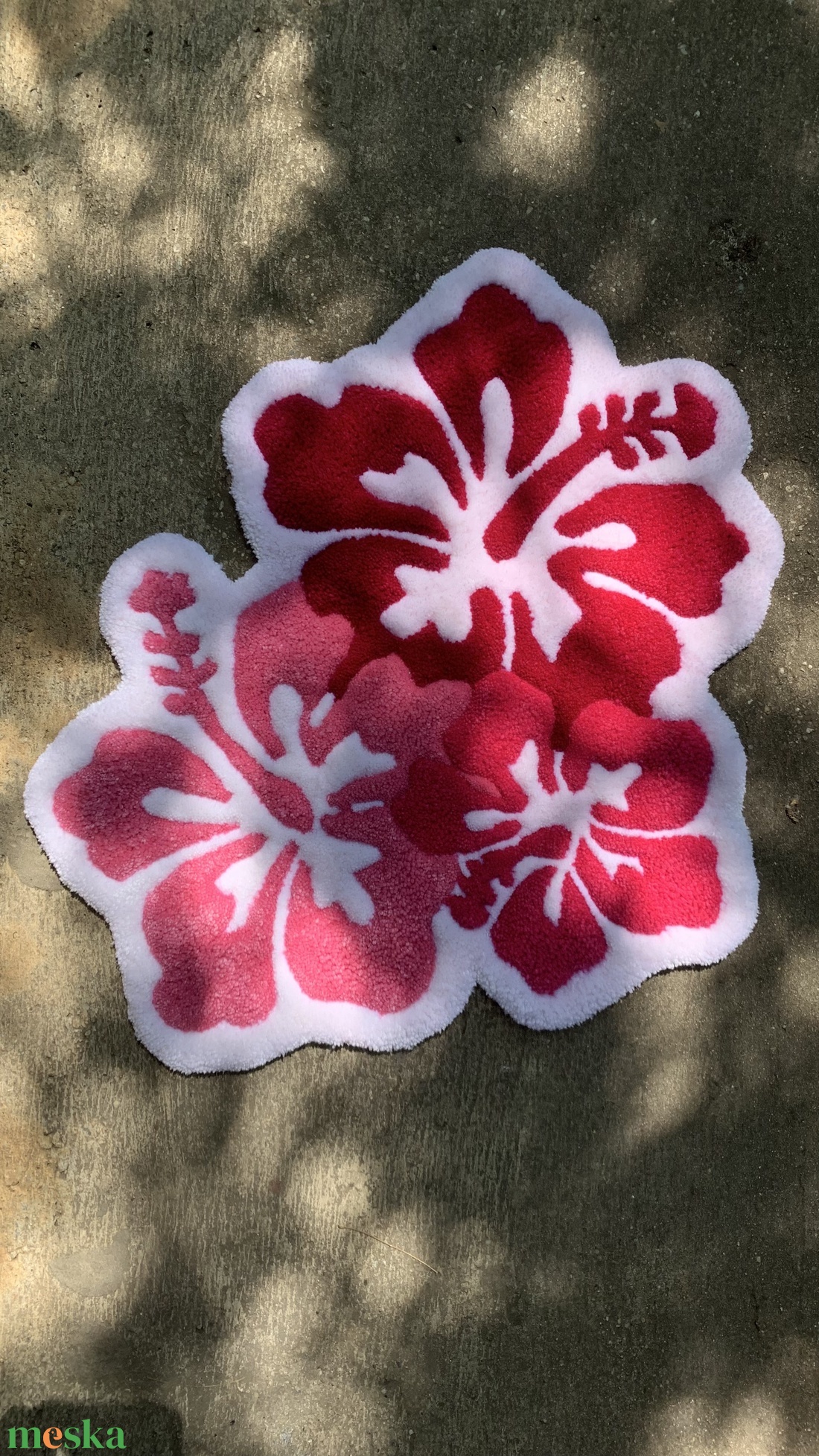 Hibiszkusz tufting szőnyeg - otthon & életmód - lakástextil - szőnyeg - más típusú szőnyeg - Meska.hu Hibiszkusz tufting szőnyeg - otthon & életmód - lakástextil - szőnyeg - más típusú szőnyeg - Meska.hu