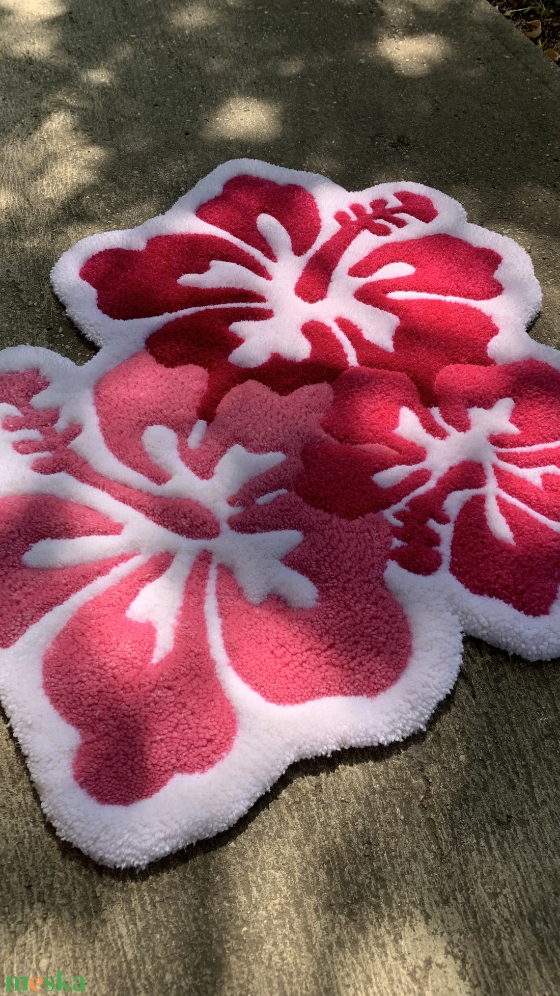 Hibiszkusz tufting szőnyeg - otthon & életmód - lakástextil - szőnyeg - más típusú szőnyeg - Meska.hu Hibiszkusz tufting szőnyeg - otthon & életmód - lakástextil - szőnyeg - más típusú szőnyeg - Meska.hu