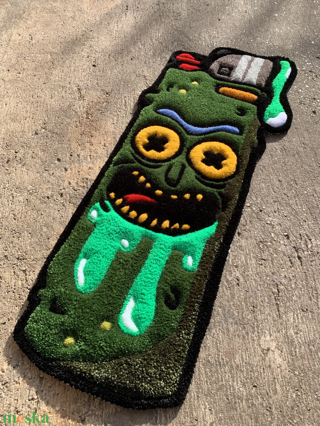 Pickle Rick tufting szőnyeg - otthon & életmód - lakástextil - szőnyeg - más típusú szőnyeg - Meska.hu Pickle Rick tufting szőnyeg - otthon & életmód - lakástextil - szőnyeg - más típusú szőnyeg - Meska.hu
