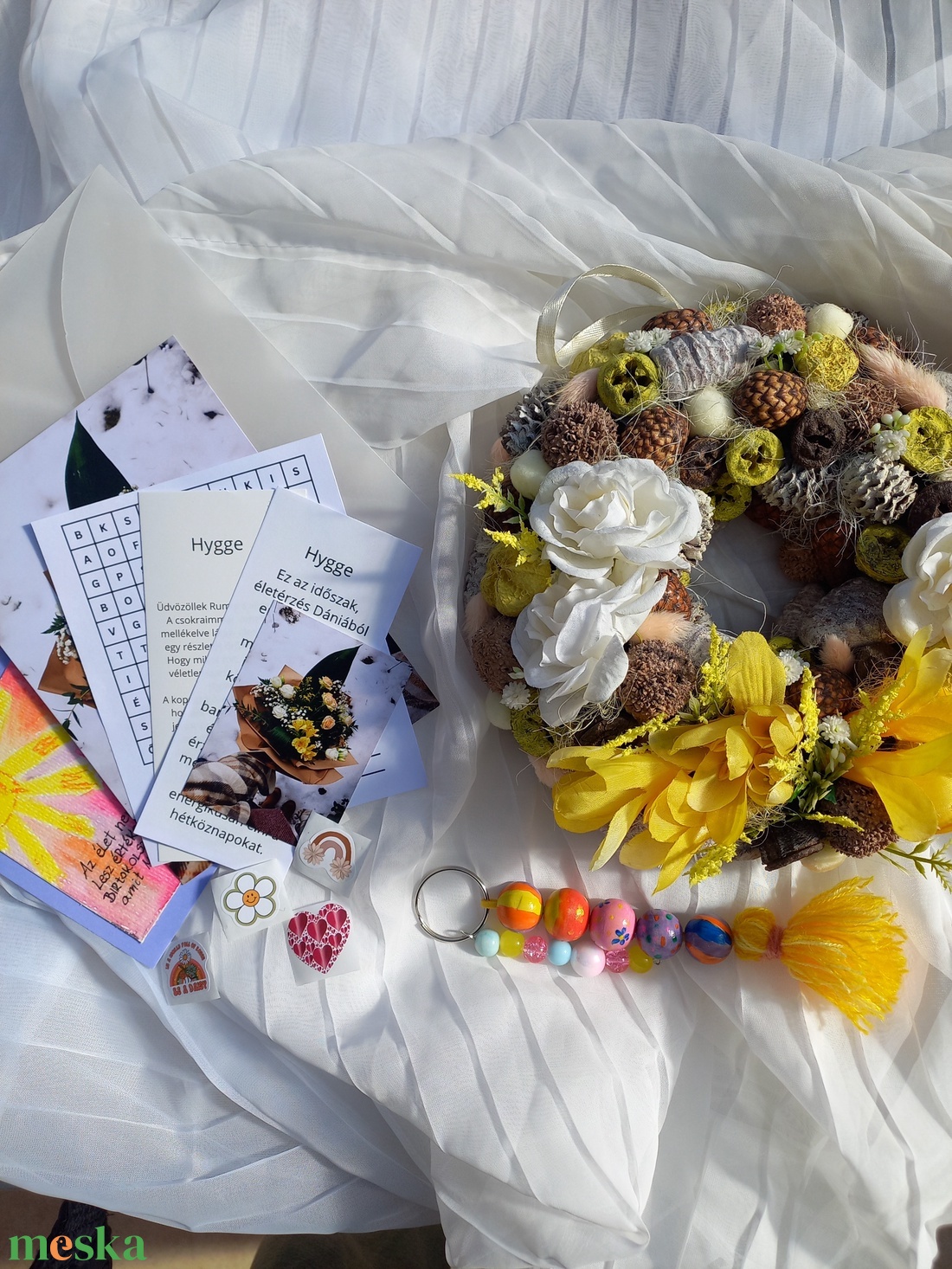 Hygge ajtódísz szett - otthon & életmód - dekoráció - ajtó- és ablak dekoráció - ajtódísz & kopogtató - Meska.hu