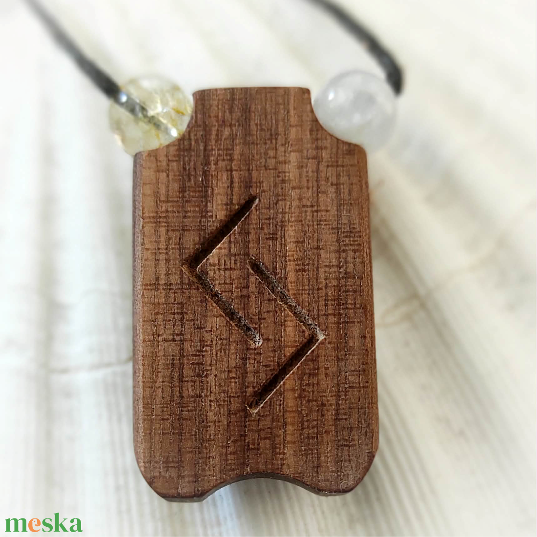 Rúnakő fa medál - ékszer - nyaklánc - medál - Meska.hu