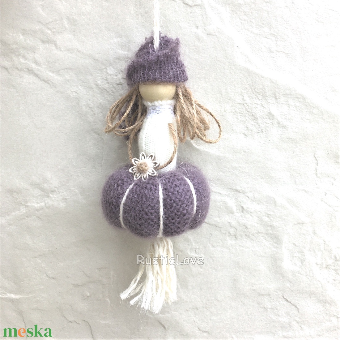 Levendulalányka akasztóval - otthon & életmód - gyertya, illat, aroma - illatzsák - Meska.hu