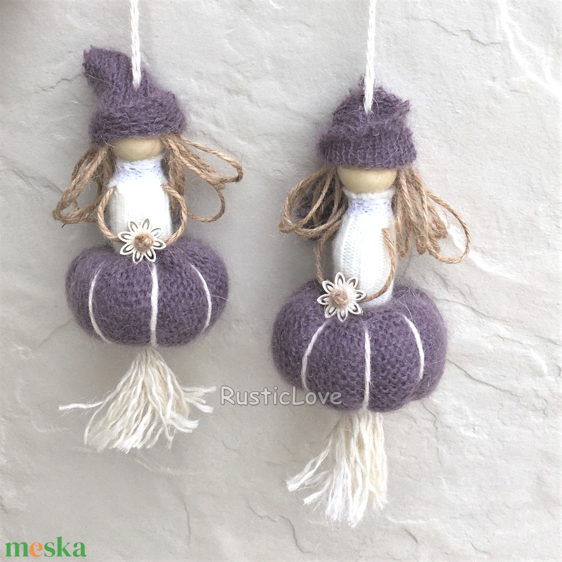 Levendulalányka akasztóval - otthon & életmód - gyertya, illat, aroma - illatzsák - Meska.hu