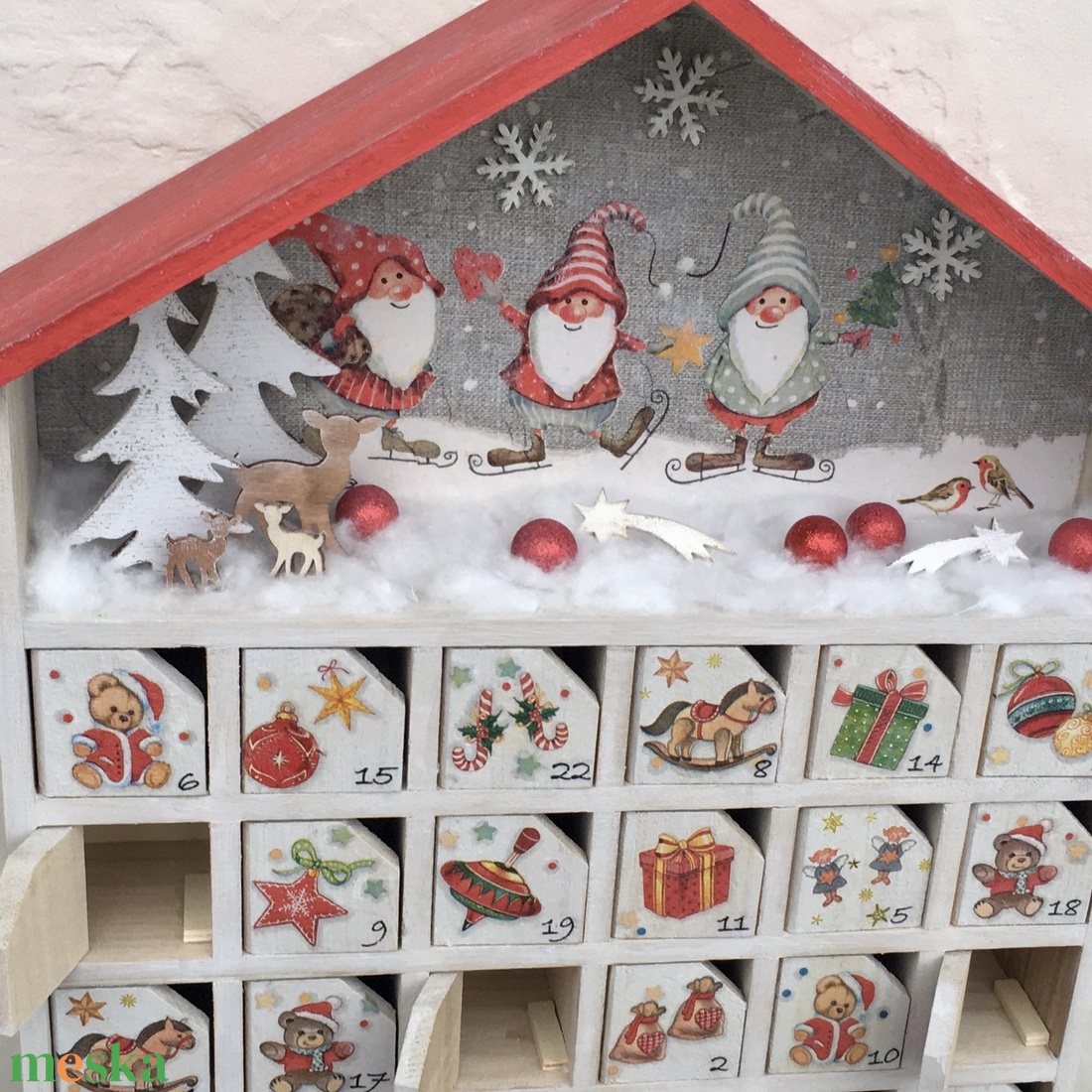 Adventi kalendárium, házikó - karácsony - adventi díszek - adventi naptár - Meska.hu Adventi kalendárium, házikó - karácsony - adventi díszek - adventi naptár - Meska.hu