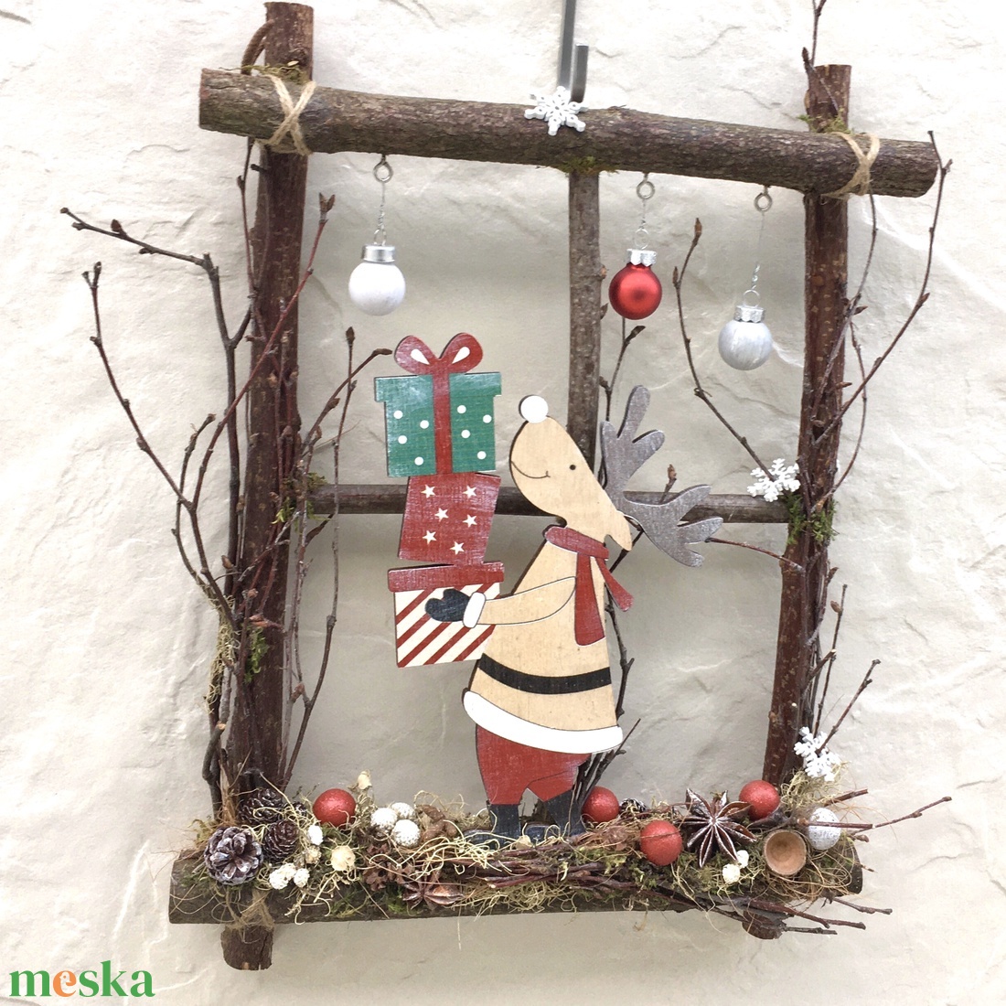 Rénszarvas kopogtató, falidísz - karácsony - adventi díszek - adventi ajtódísz - Meska.hu Rénszarvas kopogtató, falidísz - karácsony - adventi díszek - adventi ajtódísz - Meska.hu