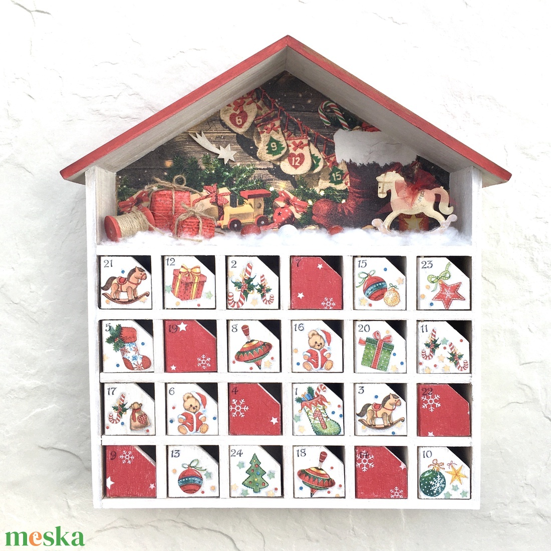 Fa adventi kalendárium, naptár - karácsony - adventi díszek - adventi naptár - Meska.hu Fa adventi kalendárium, naptár - karácsony - adventi díszek - adventi naptár - Meska.hu